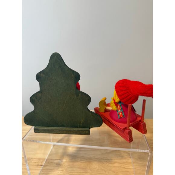 Pair of Ljungstroms Of Sweden Tomte Wooden Figures Christmas Holiday - Picture 9 of 15